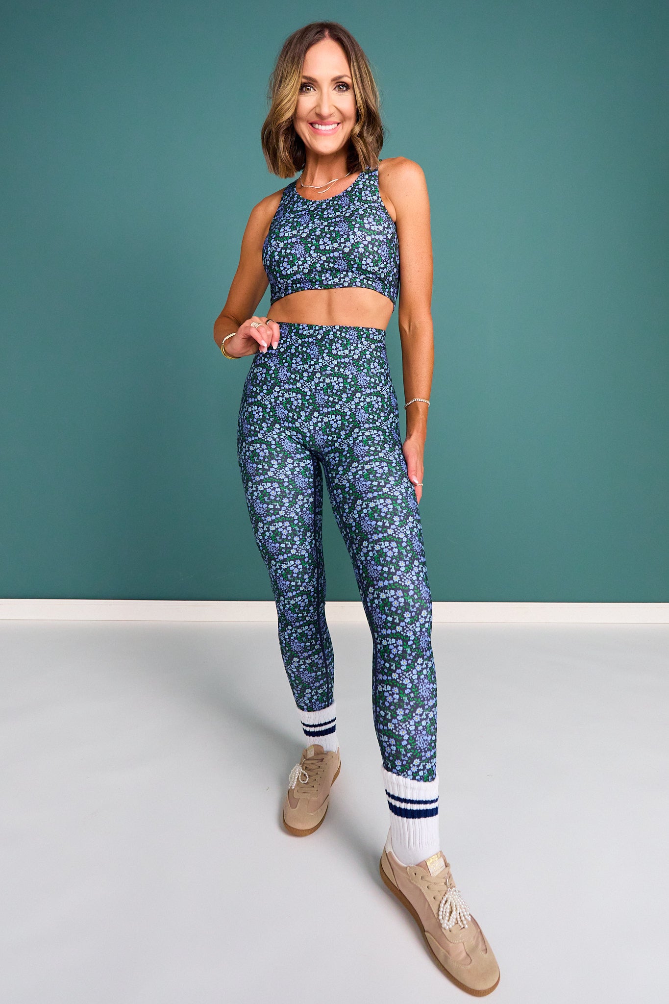 SSYS Signature Butter Leggings in Blue Floral