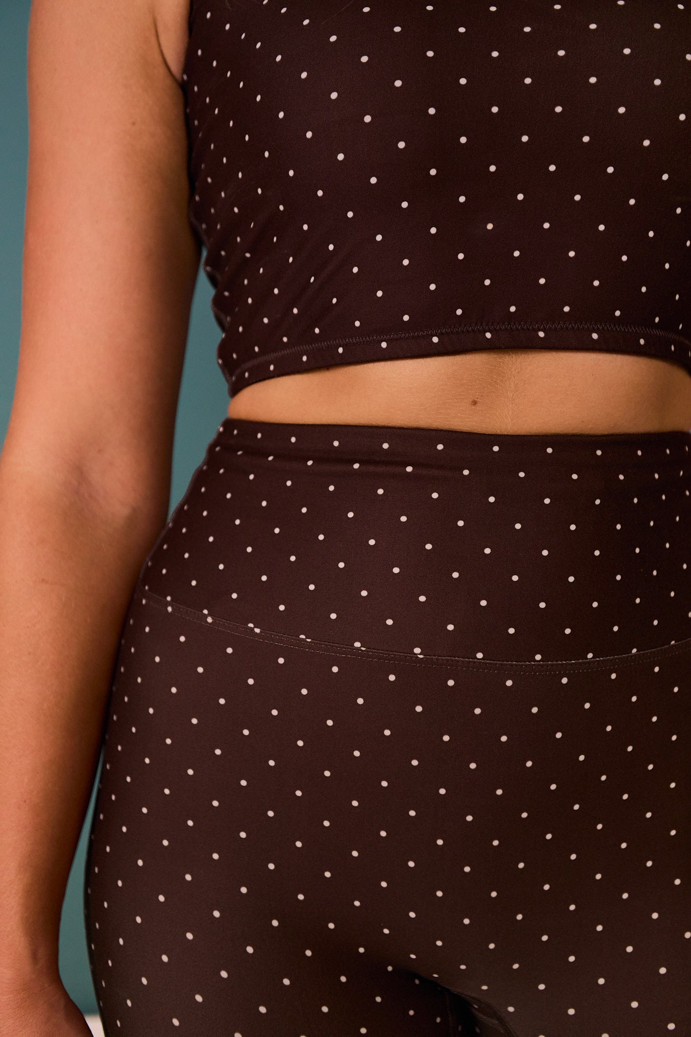 SSYS Signature Butter Leggings in Brown Polka Dot