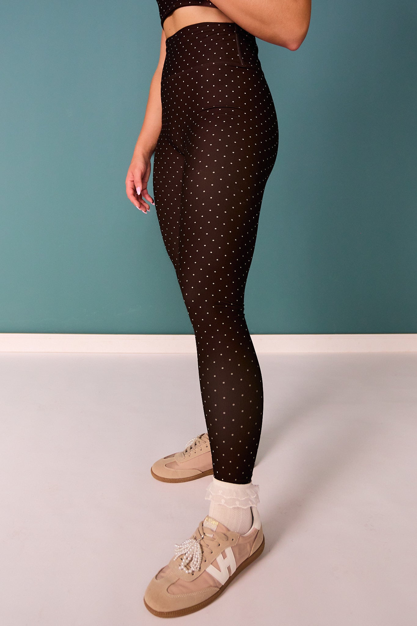 SSYS Signature Butter Leggings in Brown Polka Dot