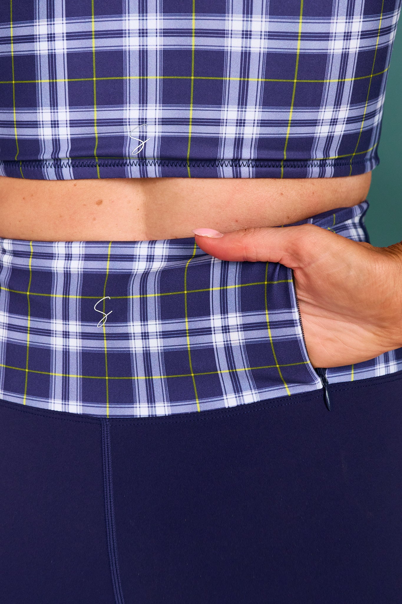 SSYS Incognito Leggings in Navy Plaid