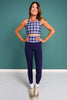 SSYS Incognito Leggings in Navy Plaid