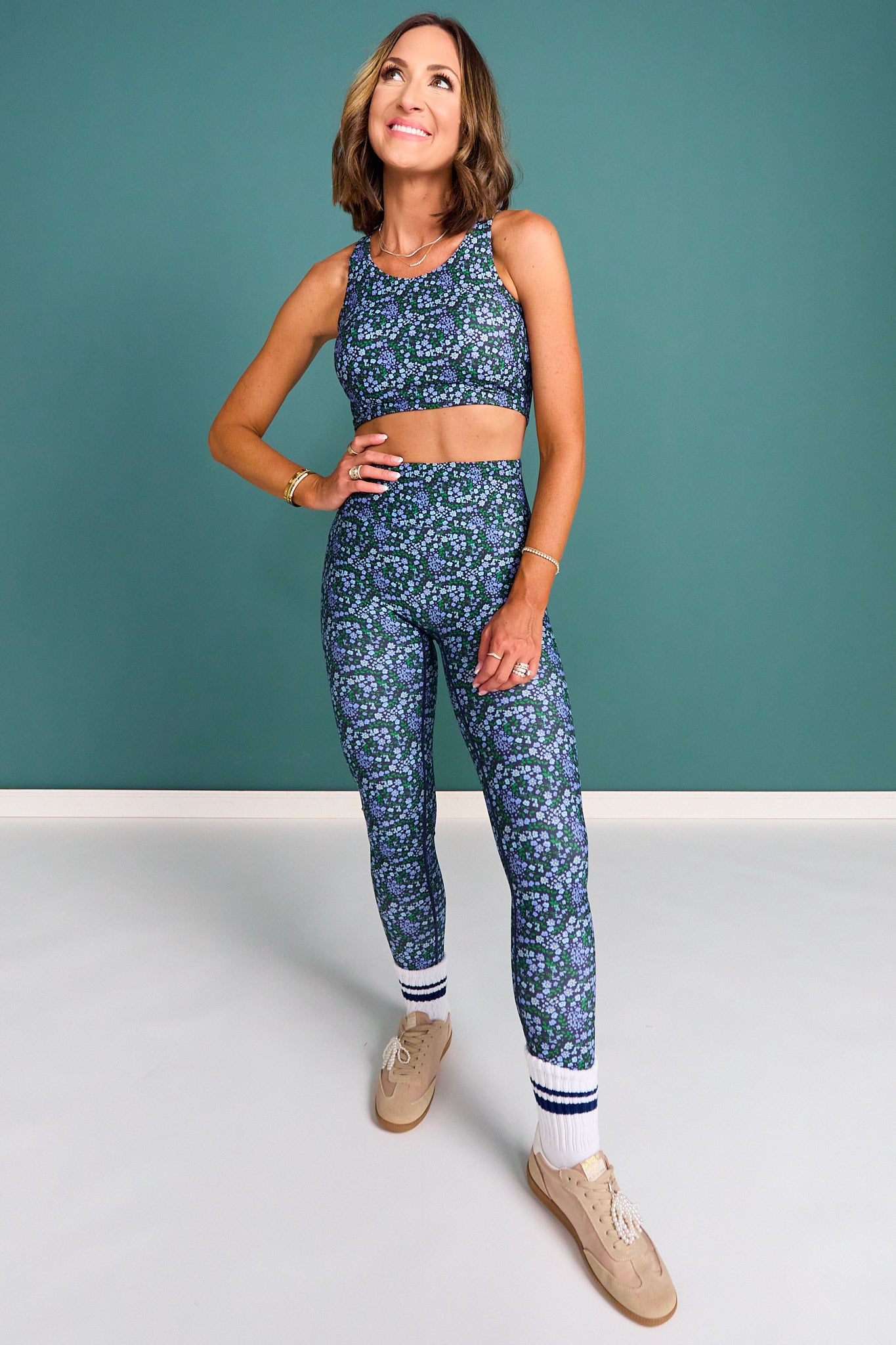 SSYS Signature Butter Leggings in Blue Floral