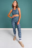 SSYS Signature Butter Sports Bra in Blue Floral
