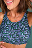 SSYS Signature Butter Sports Bra in Blue Floral