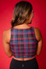 SSYS Signature Sports Bra in Black Tartan
