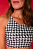 SSYS Signature Sports Bra in Black Houndstooth