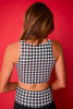 SSYS Signature Sports Bra in Black Houndstooth