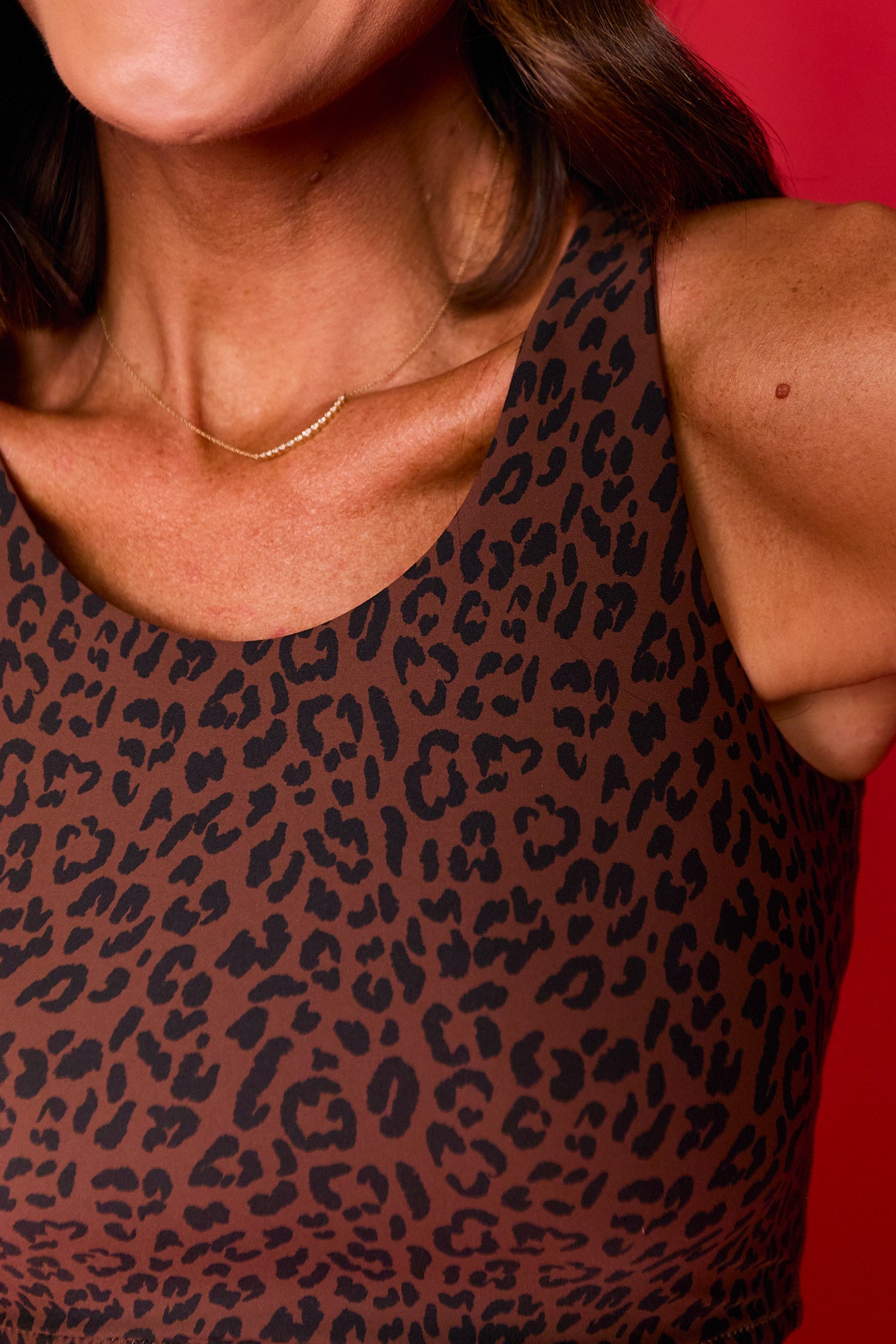 SSYS Signature Sports Bra in Brown Spotted Animal