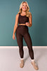 SSYS Signature Sports Bra in Brown Polka Dot