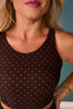 SSYS Signature Sports Bra in Brown Polka Dot