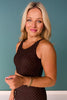 SSYS Signature Sports Bra in Brown Polka Dot