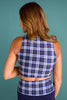 SSYS Signature Sports Bra in Navy Plaid