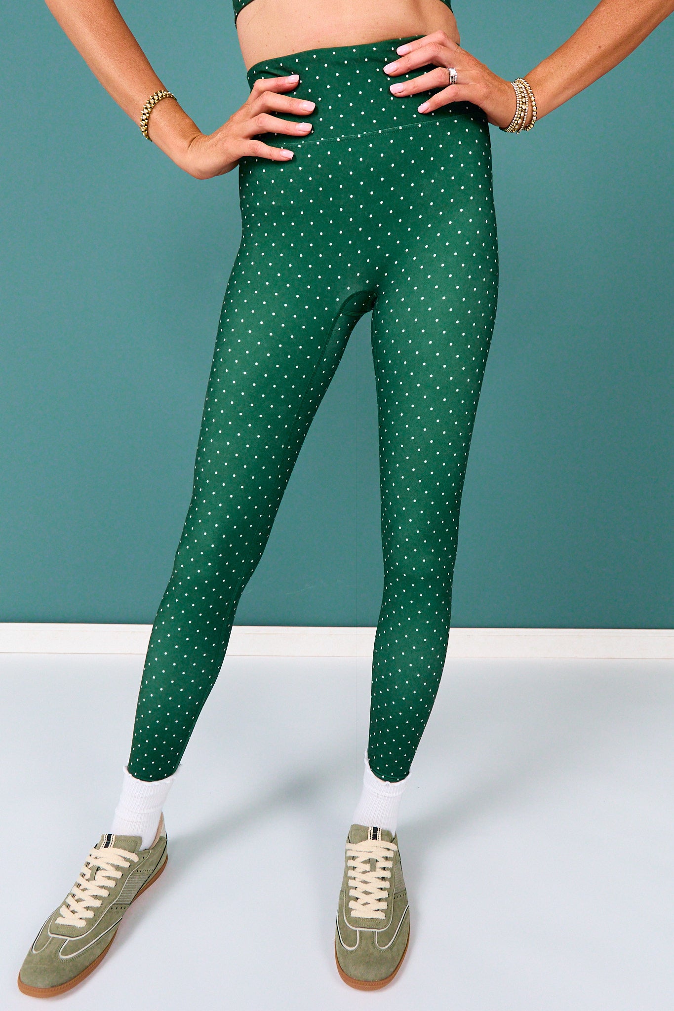 SSYS Signature Leggings in Hunter Polka Dot