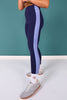 SSYS Gingham Mix Print Leggings In Navy Gingham