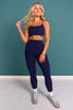 SSYS Gingham Mix Print Leggings In Navy Gingham