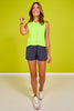 SSYS Signature Muscle Wide Armhole Active Top In Neon Yellow
