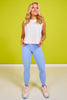 SSYS Signature Muscle Wide Armhole Active Top In White