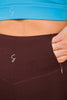 SSYS Dark Brown Incognito High Waist 3/4 Length Leggings