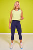 SSYS Navy Incognito High Waist 3/4 Length Leggings