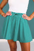 SSYS Green Gingham Drawstring Skort