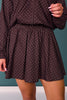 SSYS Mocha Polka Dot Drawstring Skort