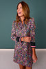 SSYS Scuba Long Sleeve Ribbed Collar Dress In Wildflower