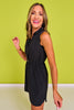 SSYS Black Cinch Waist Track Dress