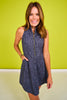 SSYS Sleeveless Golf Dress In Navy Animal