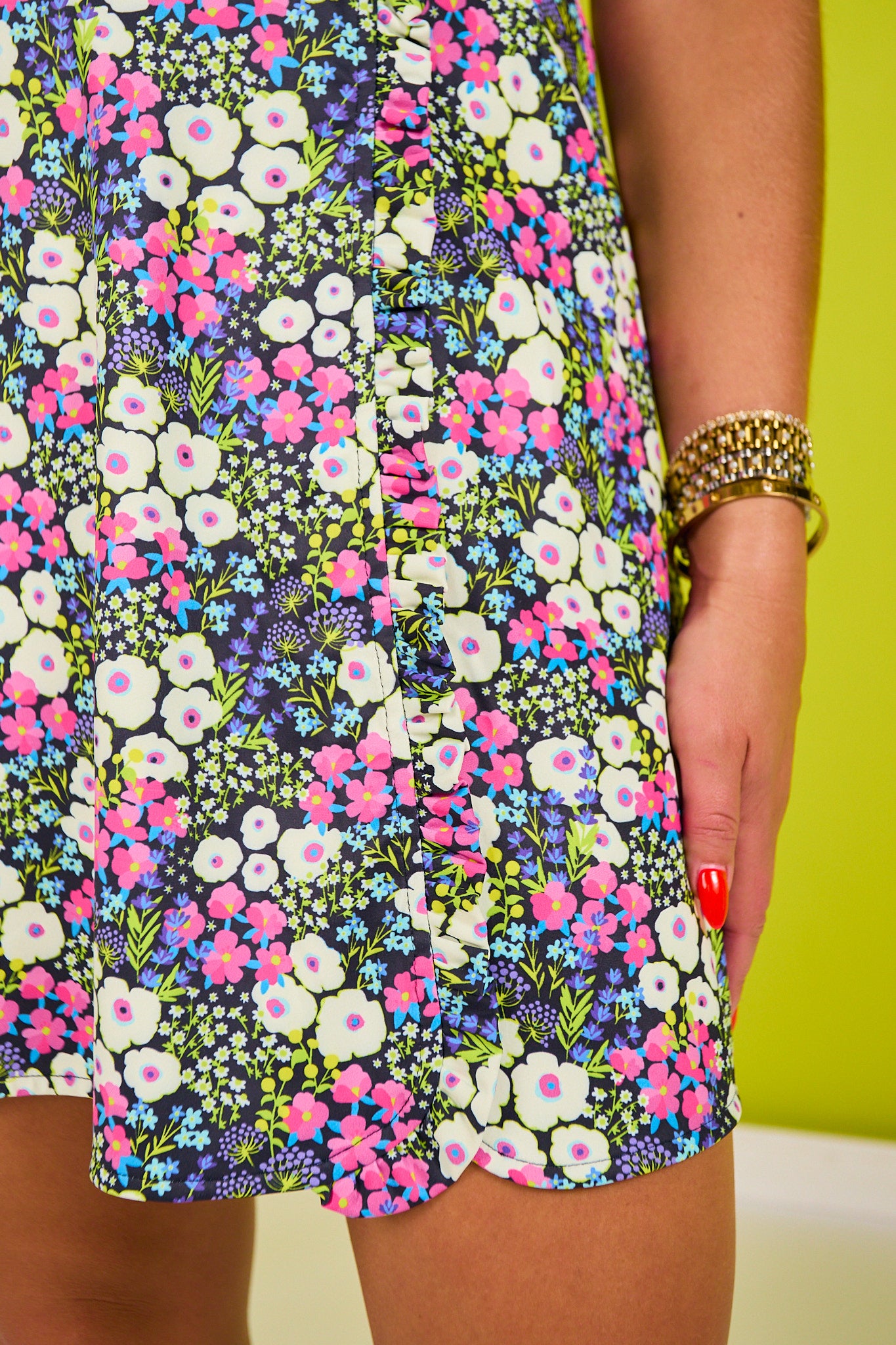 SSYS Sleeveless Golf Dress In Neon Floral