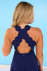 SSYS Scallop Criss Cross Back Active Dress In Navy