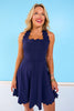 SSYS Scallop Criss Cross Back Active Dress In Navy