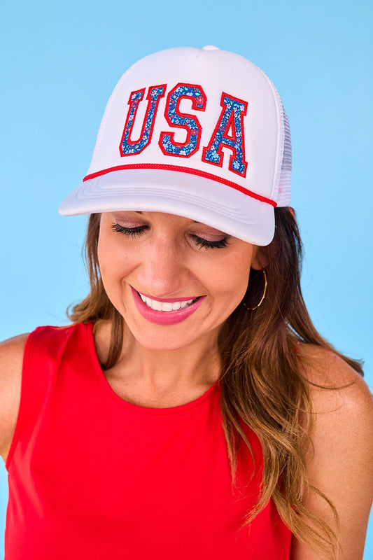 SSYS USA Floral Patch Trucker Hat