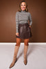 SSYS Lindsey Faux Leather Skort In Brown