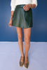 SSYS Lindsey Faux Leather Skort In Hunter Green