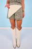 SSYS Lindsey Denim Skort In Ivory Animal