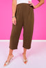 SSYS Jules Barrel Crop Trousers In Brown