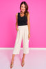 SSYS Jules Barrel Crop Trousers In Ivory