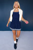 SSYS Wynn Pleated Knit Skort In Navy