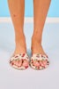 Beige Linen Cherry Printed Slides