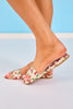 Beige Linen Cherry Printed Slides