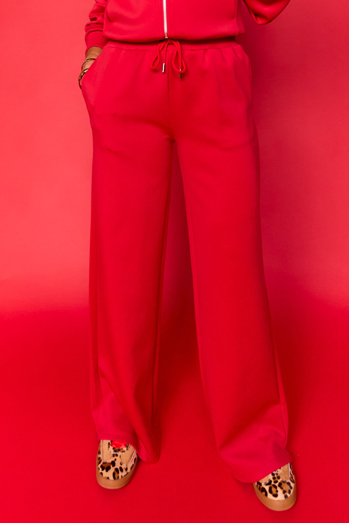 SSYS Scuba Wide Leg Pants In Red