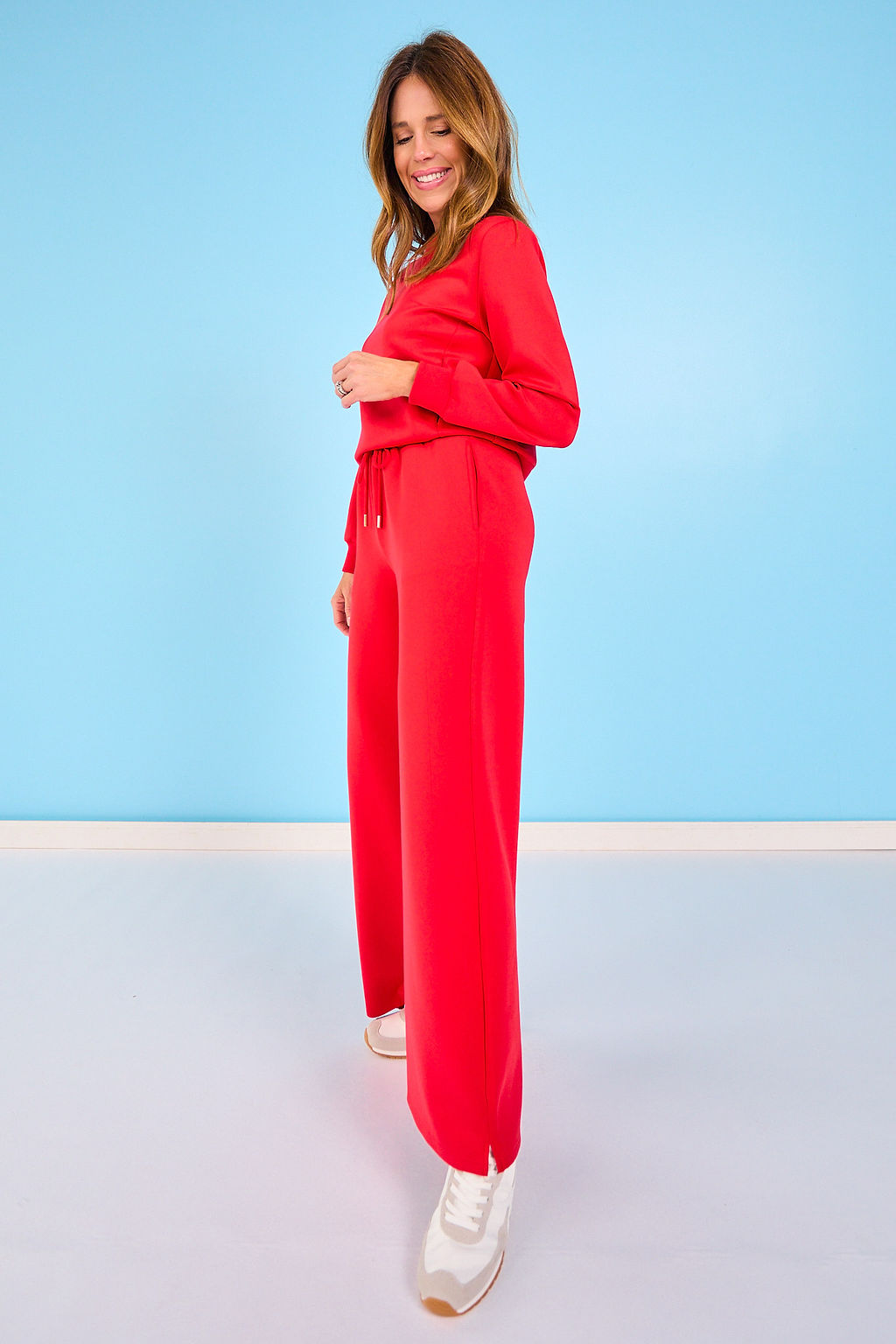 SSYS Scuba Wide Leg Pants In Red