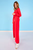 SSYS Scuba Wide Leg Pants In Red