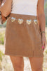 SSYS Demi Suede Slit Skort In Tan