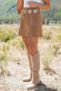 SSYS Demi Suede Slit Skort In Tan