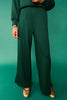 SSYS Tartan Piped Flat Front Air Wide Leg Pants In Hunter