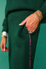 SSYS Tartan Piped Flat Front Air Wide Leg Pants In Hunter