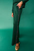 SSYS Tartan Piped Flat Front Air Wide Leg Pants In Hunter