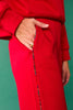 SSYS Tartan Piped Flat Front Air Wide Leg Pants In Red
