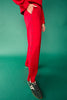 SSYS Tartan Piped Flat Front Air Wide Leg Pants In Red